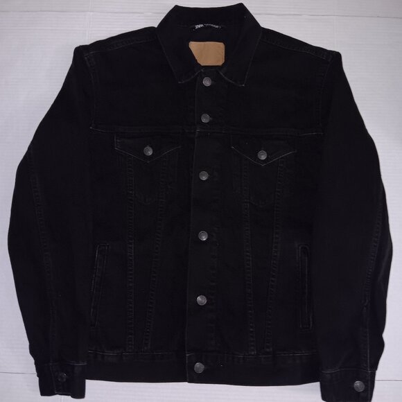 ZARA Other - ZARA MEN'S BUTTON UP BLACK DENIM JACKET